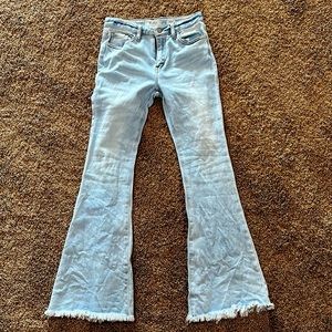 Perfect condition bell bottom/flare KanCan light wash girls size 14